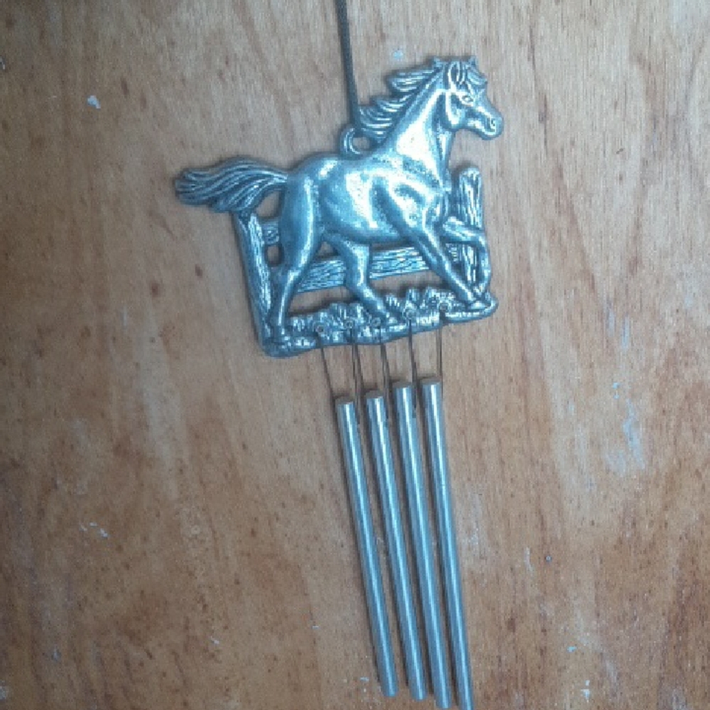 Silver Horse Wind Chime